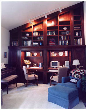 Custom cabinet with workstations